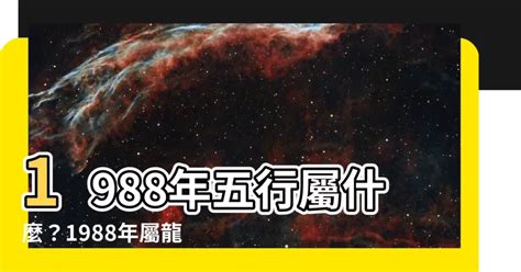 1988 龍 五行|【1988 什麼龍】1988 年五行屬什麼龍？你的命運、姻緣等你來解。